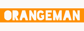 Logotyp för OrangeMan vitt snus